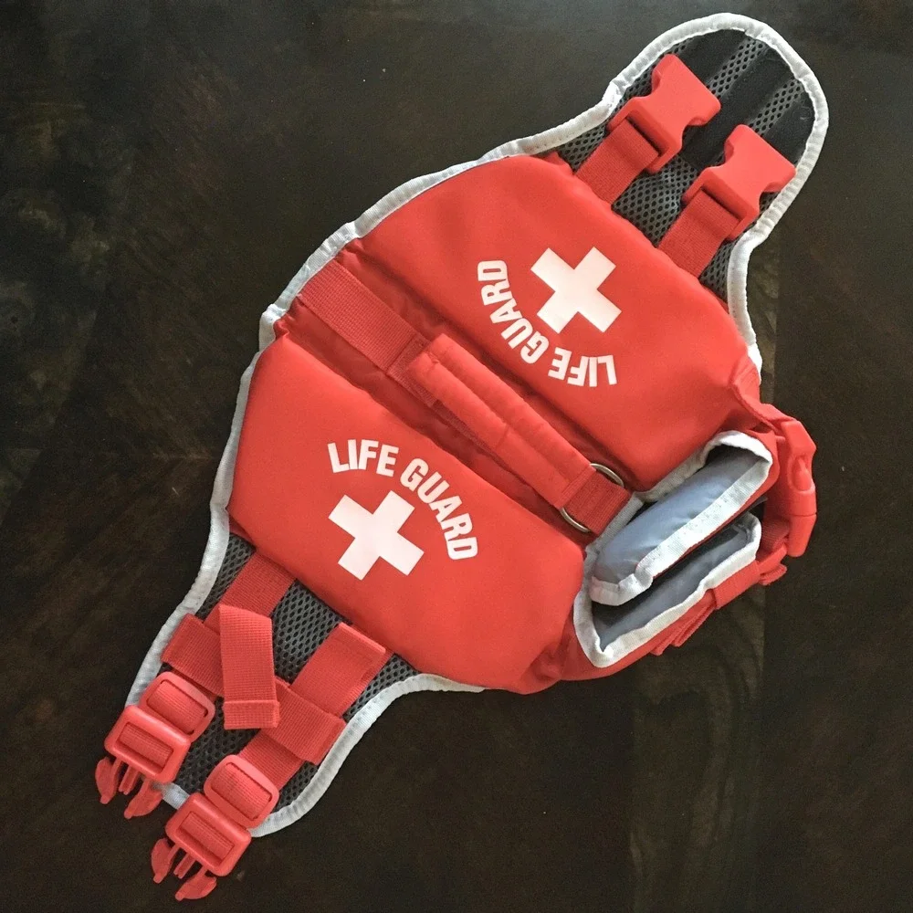Heart to Tail Lifeguard Dog Life Jacket XS Red